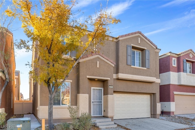 view of front of home featuring a garage