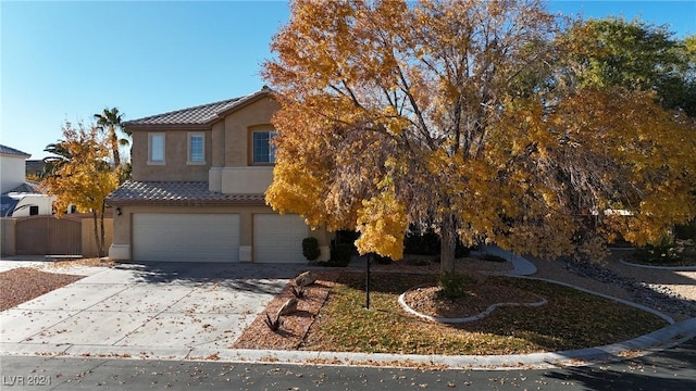 view of front of house featuring a garage