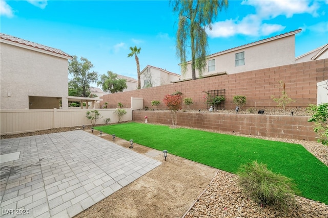 view of yard featuring a patio