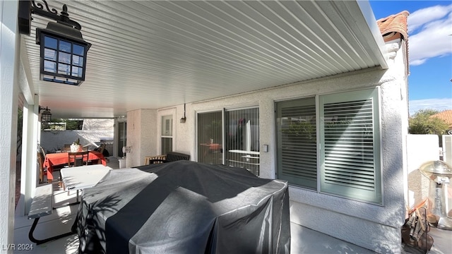 view of patio / terrace with a grill