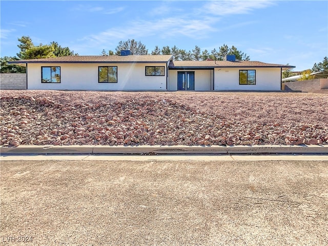 view of single story home