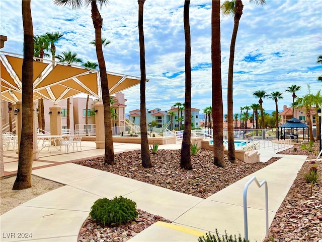 view of home's community with a gazebo