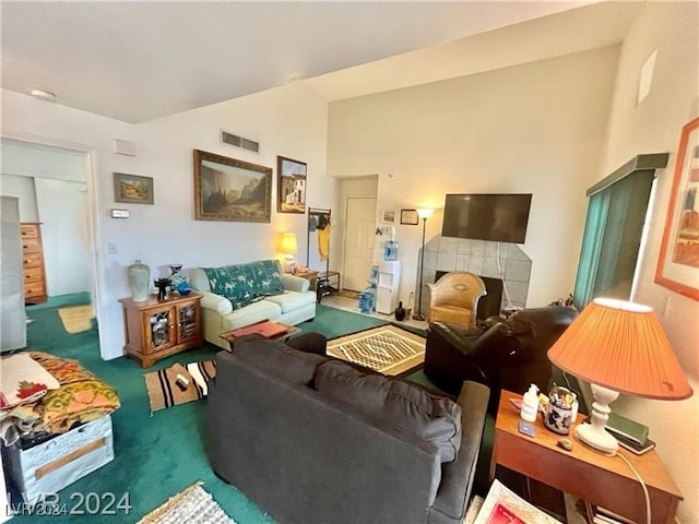 view of carpeted living room