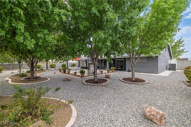 exterior space featuring a patio and central AC unit