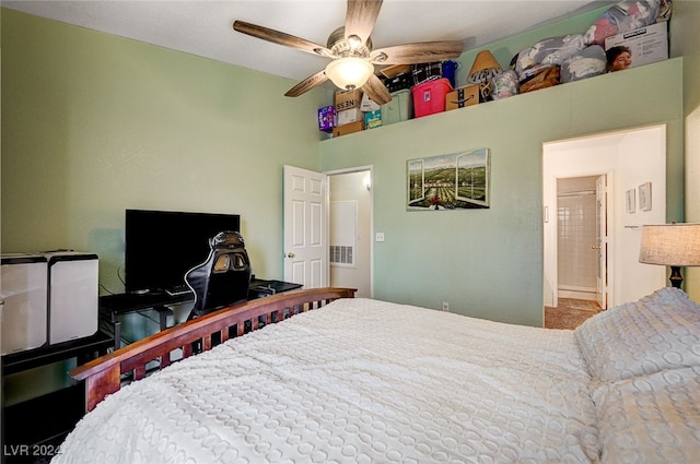 bedroom with ceiling fan