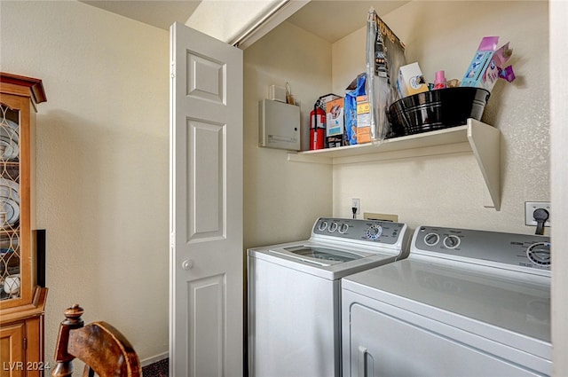 laundry area featuring washer and clothes dryer