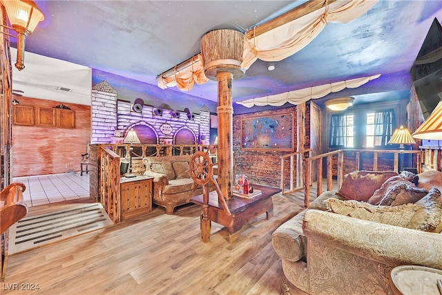 bedroom featuring light wood-type flooring