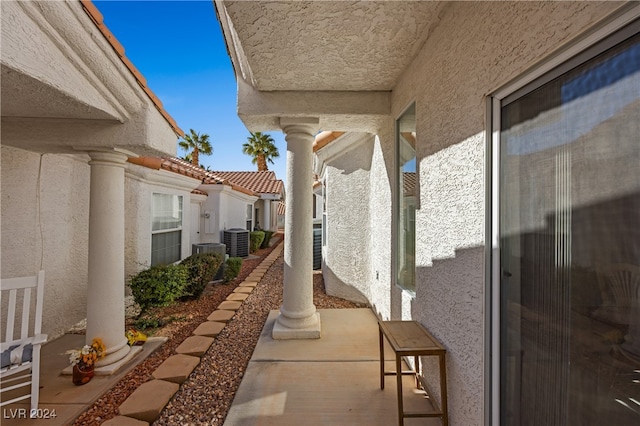 view of patio / terrace with central AC