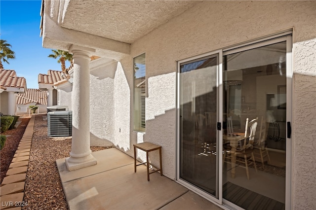 view of patio / terrace with central AC unit