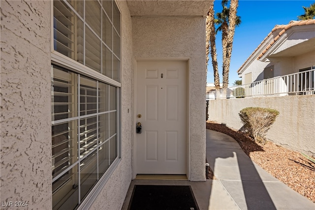 view of doorway to property