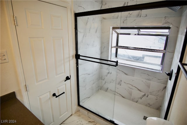 bathroom with walk in shower