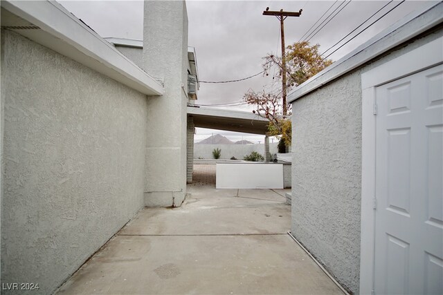 view of home's exterior with a patio area