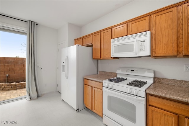 kitchen with white appliances