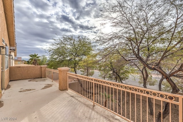 view of patio with a balcony