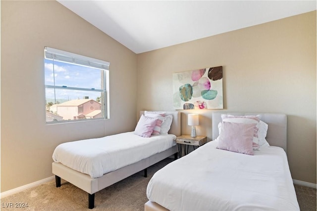 8213 Grassy Point Cir, Las Vegas, NV 89145 - bedroom featuring carpet and lofted ceiling