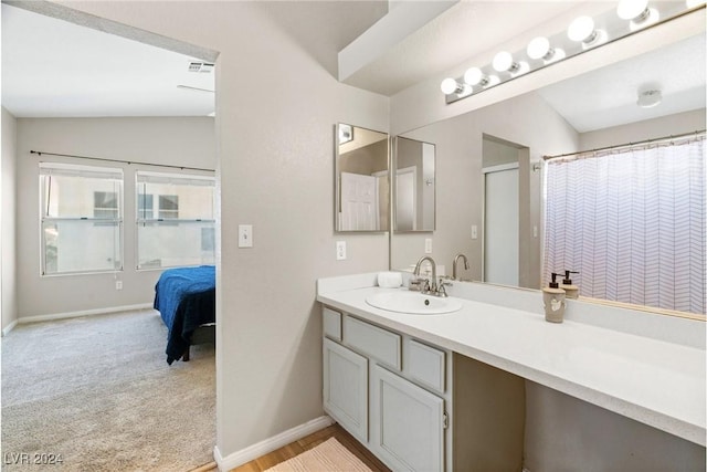 8213 Grassy Point Cir, Las Vegas, NV 89145 - full bathroom with vanity, a shower with shower curtain, and ensuite bathroom