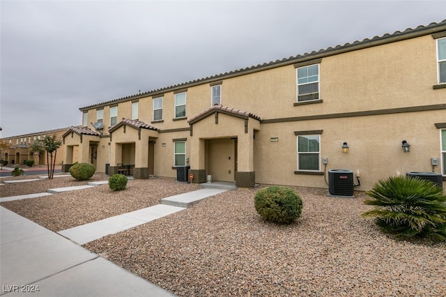 view of front of property with central AC unit