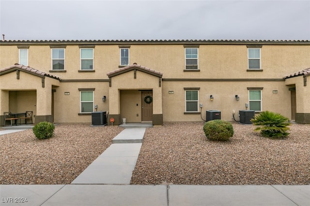 view of front of house with central AC