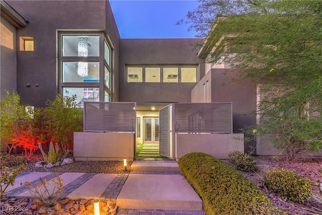 view of front of house featuring french doors