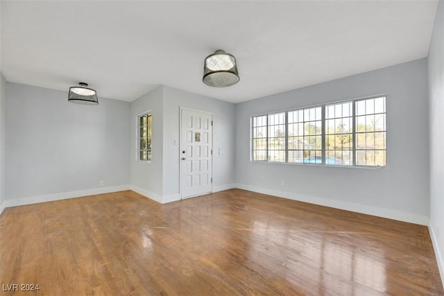 interior space with hardwood / wood-style flooring