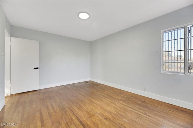 empty room featuring light hardwood / wood-style flooring