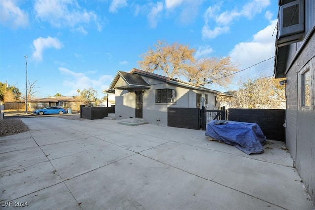 exterior space featuring a patio