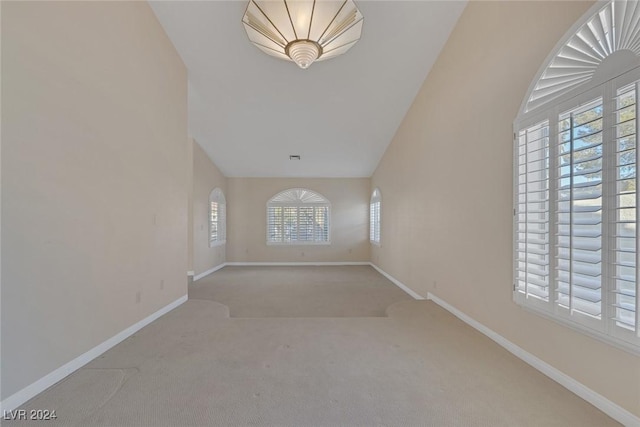 interior space with light carpet and a wealth of natural light