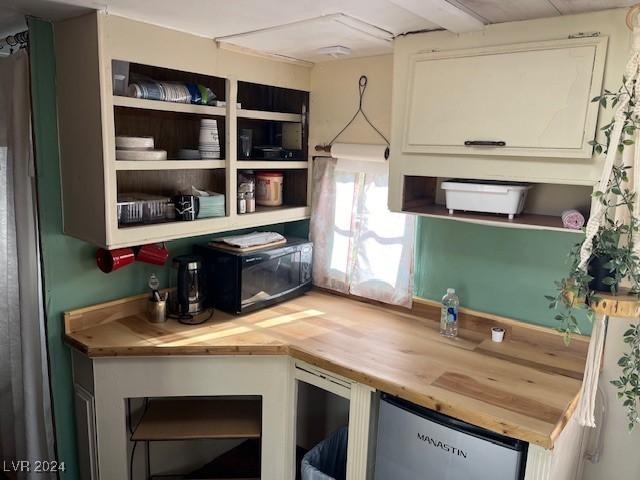 kitchen with wooden counters