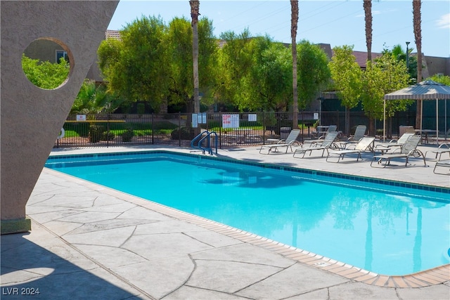 view of pool with a patio