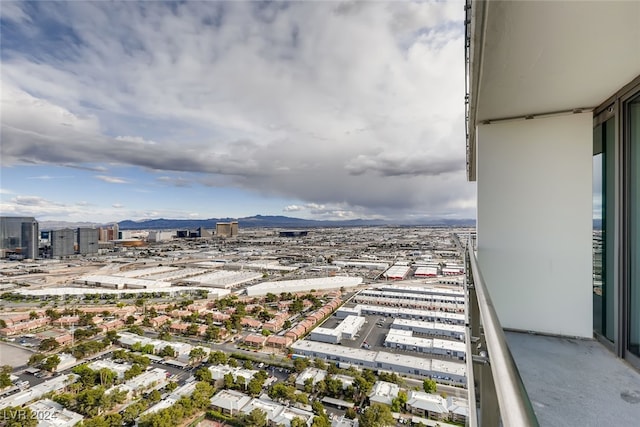 exterior space with a mountain view