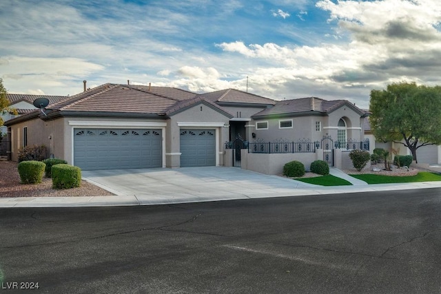 view of front of home featuring a garage