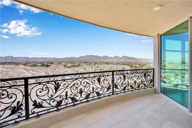 balcony with a mountain view