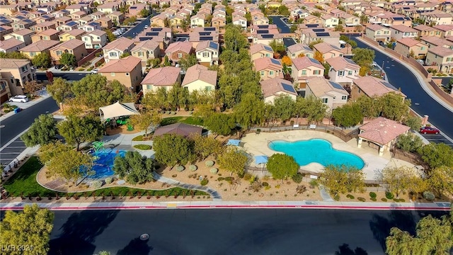 drone / aerial view featuring a residential view