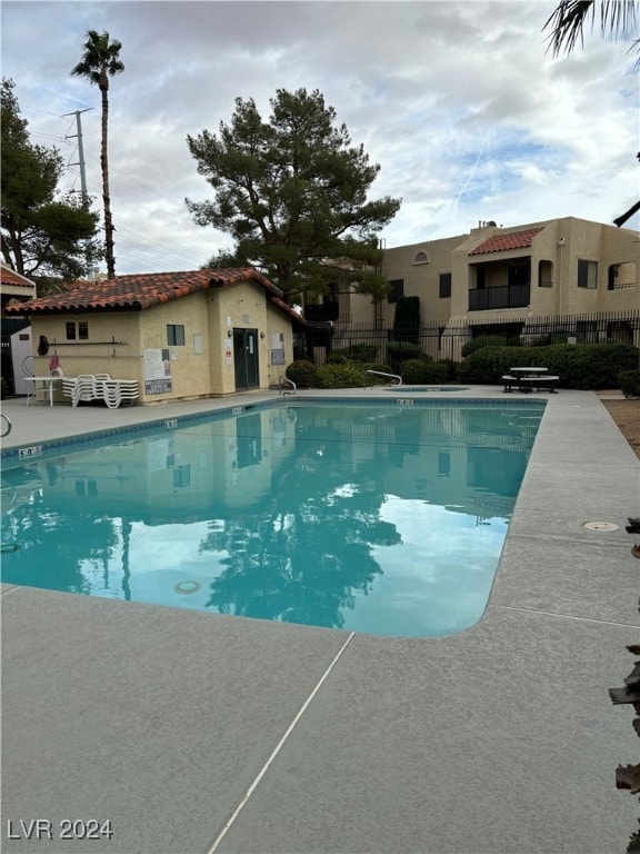 view of pool with a patio