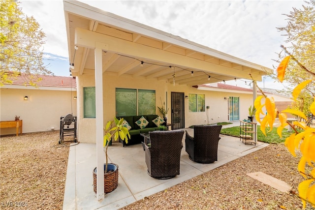 view of patio / terrace featuring an outdoor living space