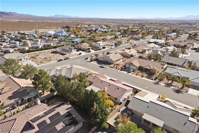 drone / aerial view with a mountain view