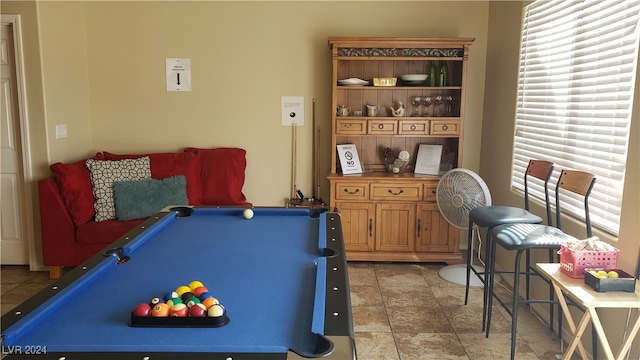 recreation room featuring pool table