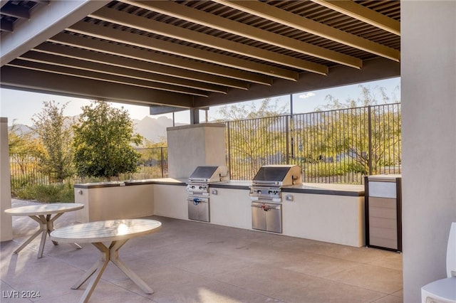 view of patio featuring area for grilling