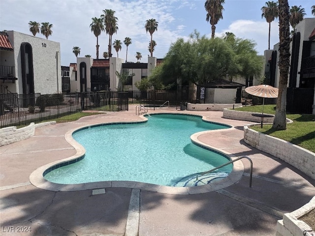 view of pool with a patio