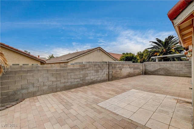 view of patio with a fenced backyard