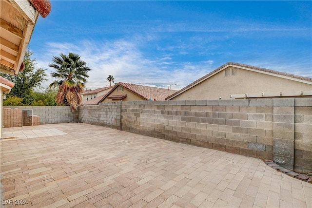 view of patio featuring a fenced backyard