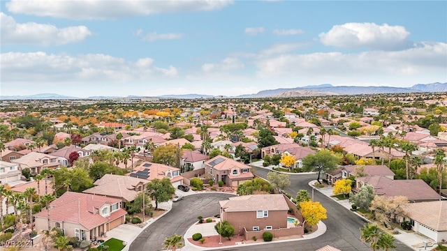 aerial view featuring a mountain view