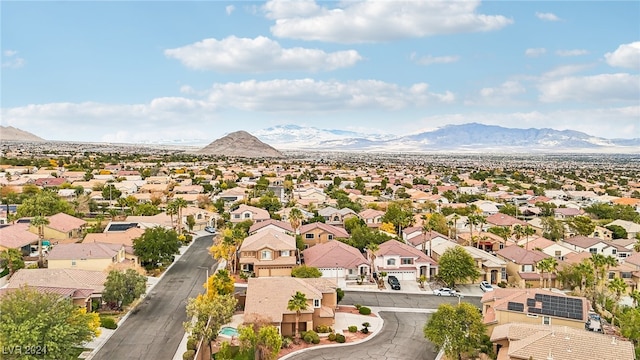 bird's eye view featuring a mountain view