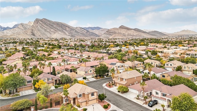 aerial view featuring a mountain view