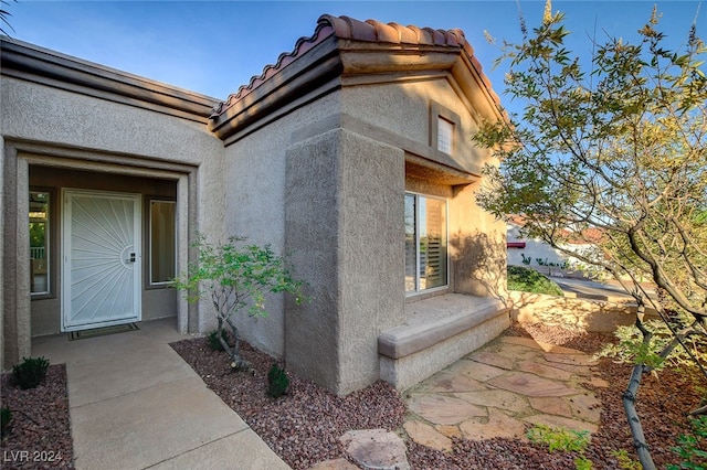 view of doorway to property