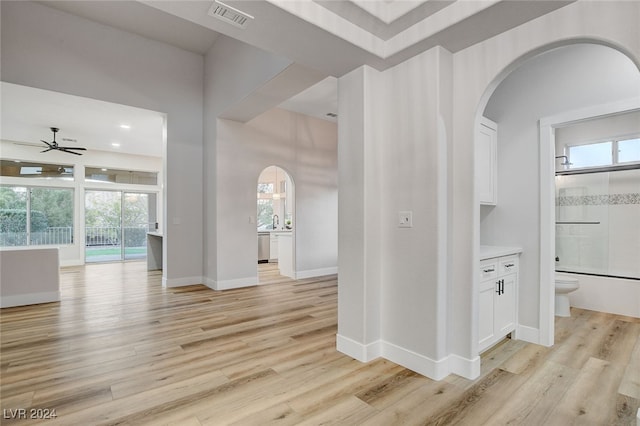 hallway featuring light hardwood / wood-style floors