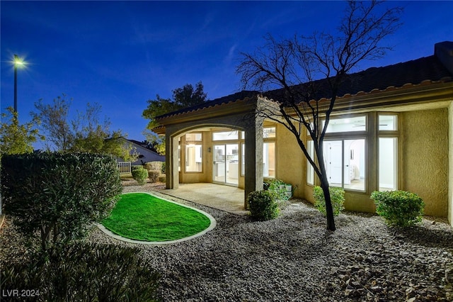 back of house with french doors