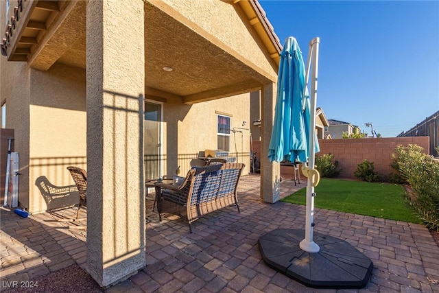 view of patio / terrace featuring a fenced backyard