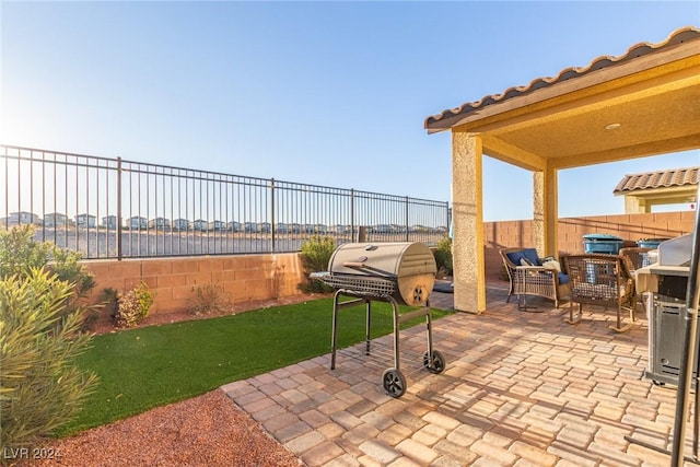 view of patio / terrace with a fenced backyard