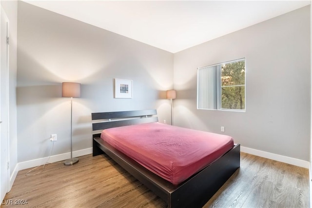 bedroom featuring light hardwood / wood-style flooring